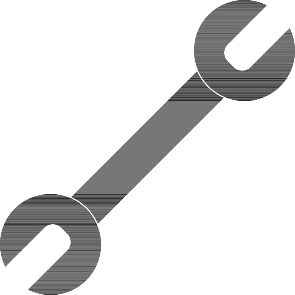 Wrench in flat style. vector