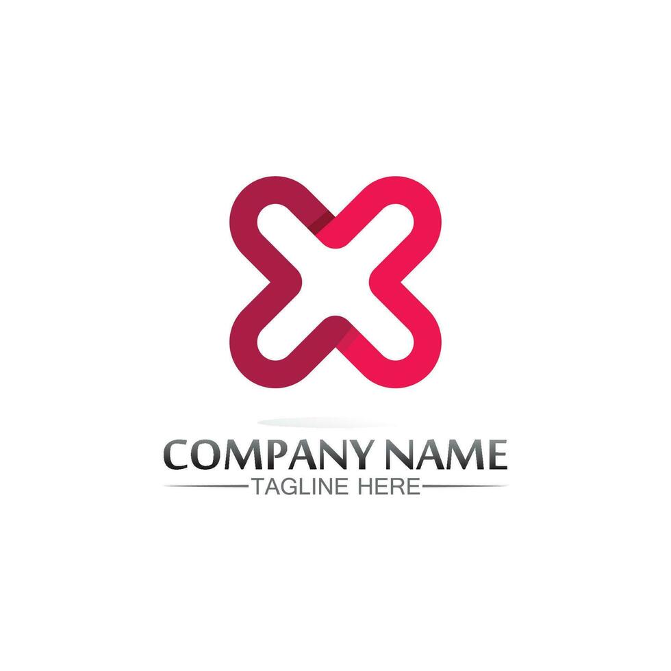 X logo and Letter X vector, Logo Template,  Illustration Design vector graphic alphabet symbol initial, brand