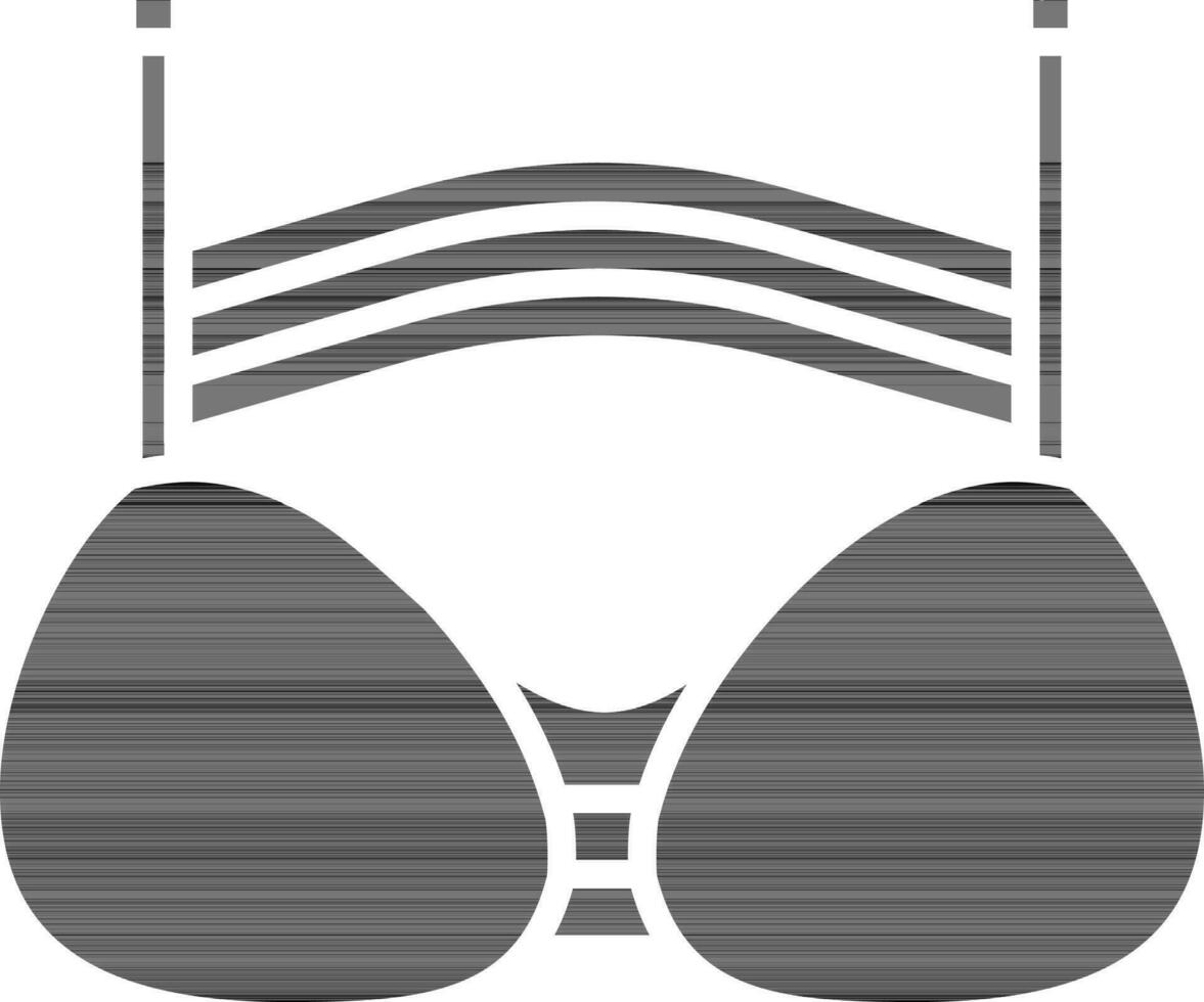 Flat Style Stylish Bra Icon vector