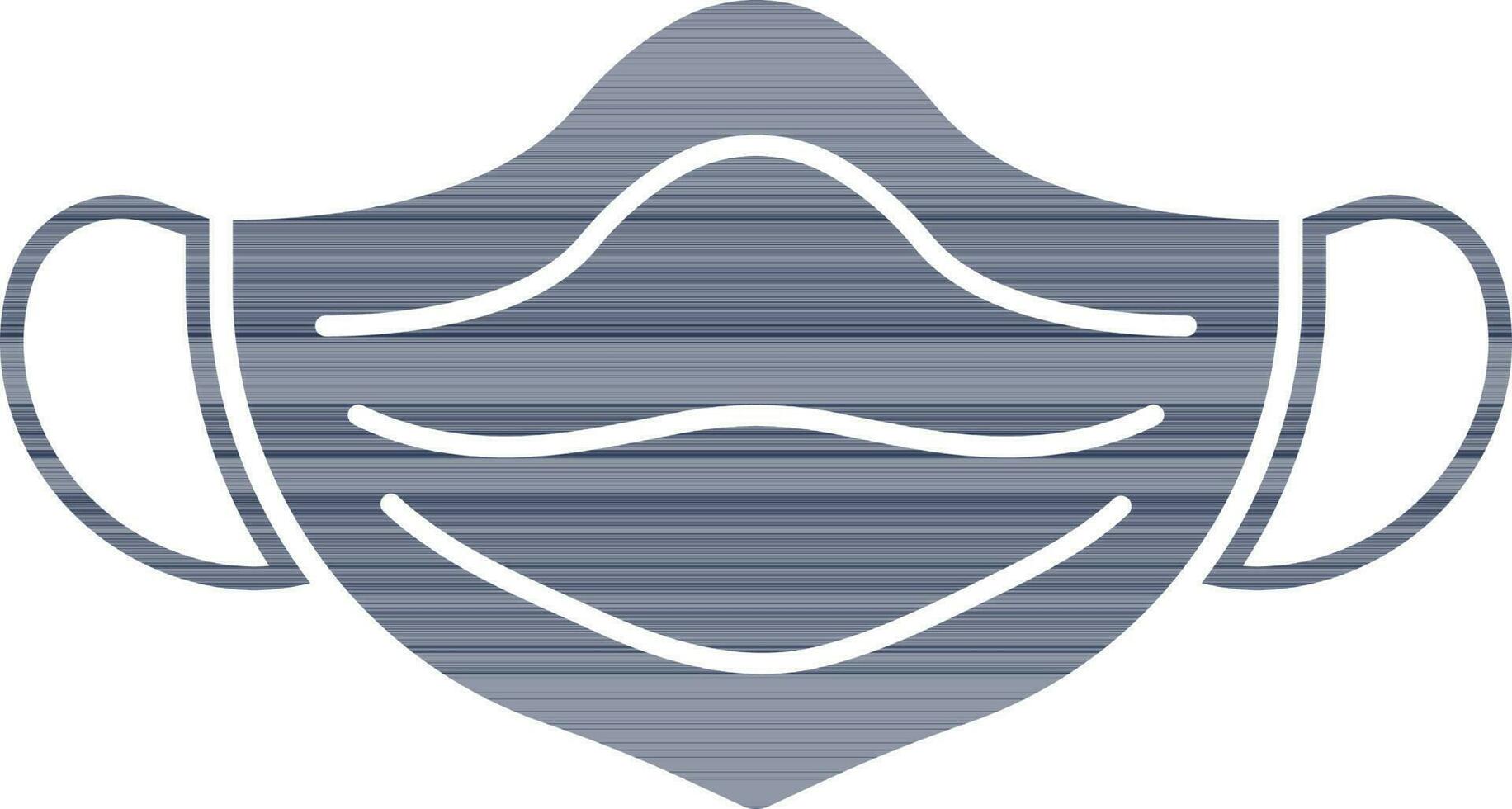 Vector Illustration of Face Mask in Blue and White Color.