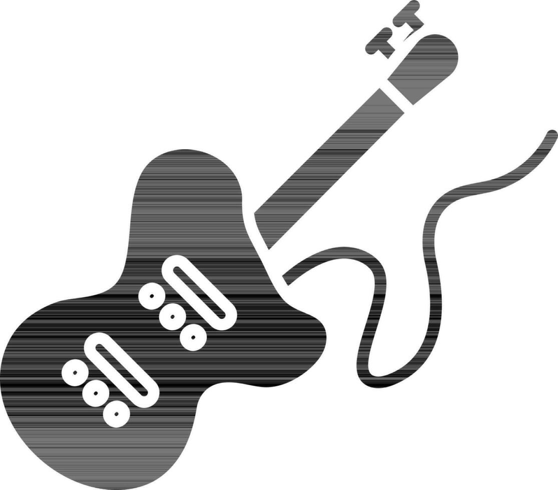 icono de glifo de guitarra vector