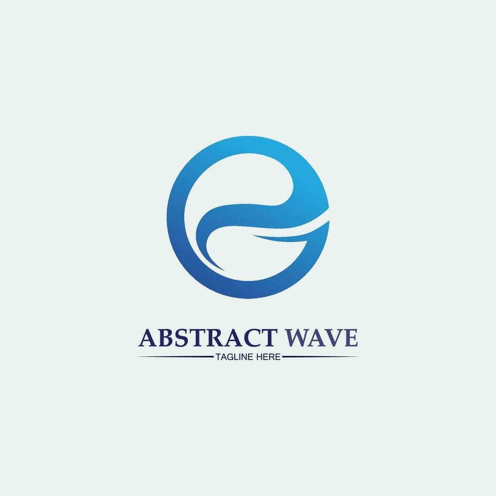 Water wave icon vector