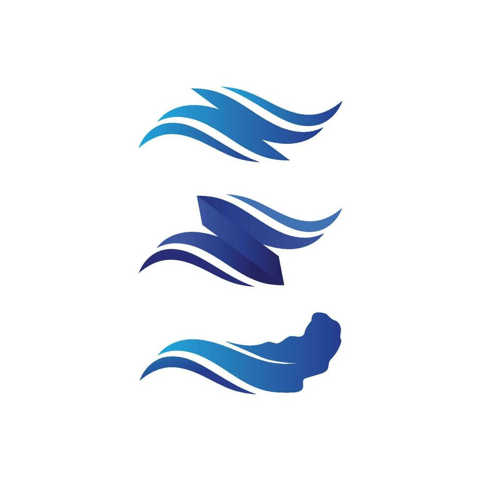 Water wave icon vector