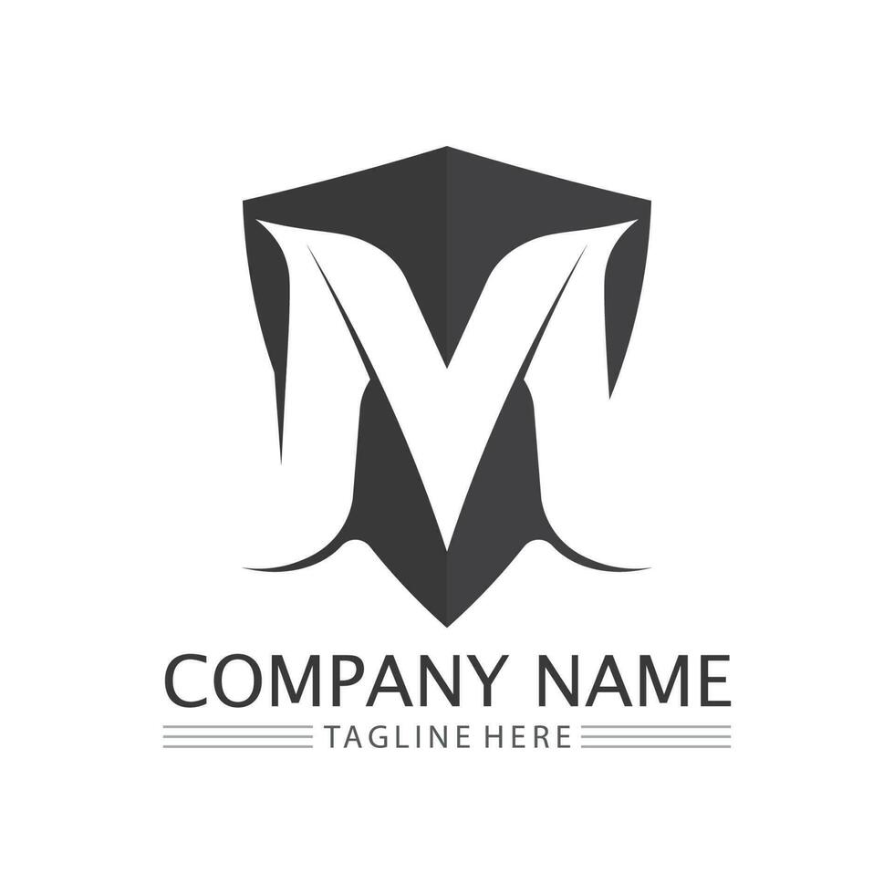 M letter logo design vector identity icon sign