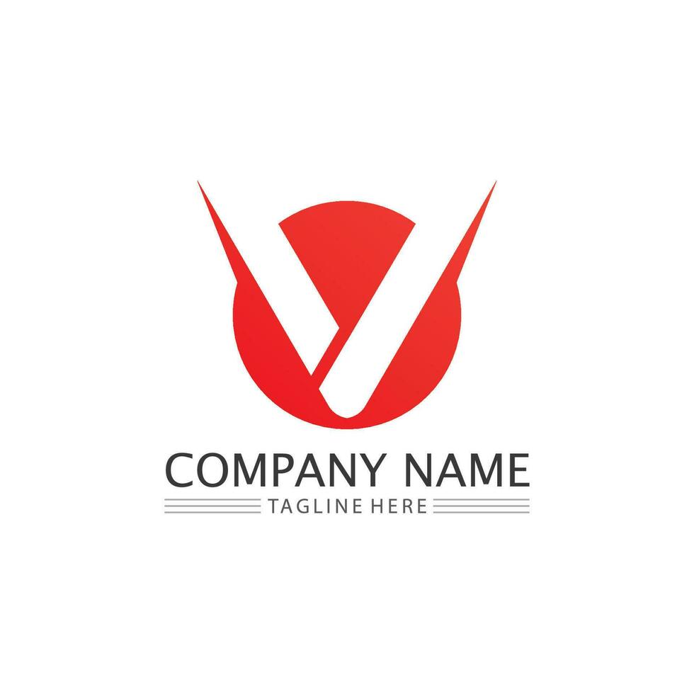 V Letter Logo Template vector