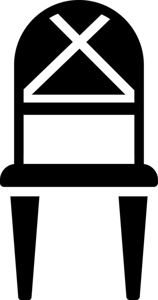 Isolated black and white chair. vector
