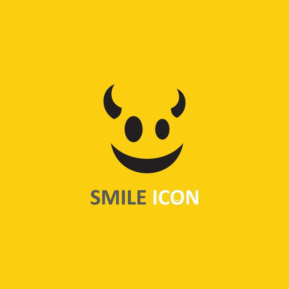 icono de sonrisa, sonrisa, diseño de logotipo vectorial, emoticonos felices, diseño divertido y felicidad de emoji vectorial vector