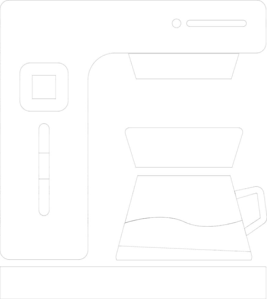 Thin line icon of Coffee Machine. vector