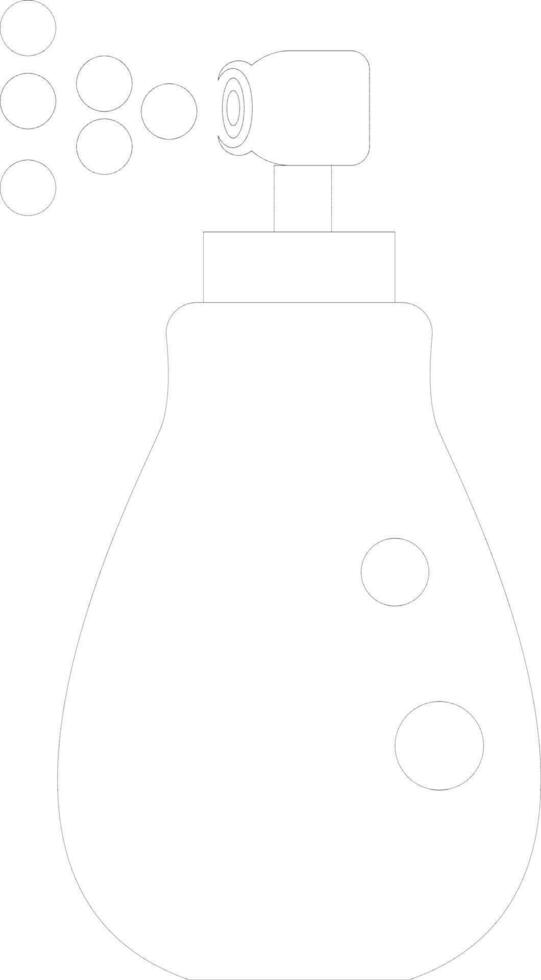 Spray bottle icon made with line strokes. vector