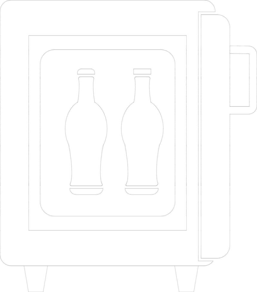 Flat illustration of Chilled Beverage in line art. vector
