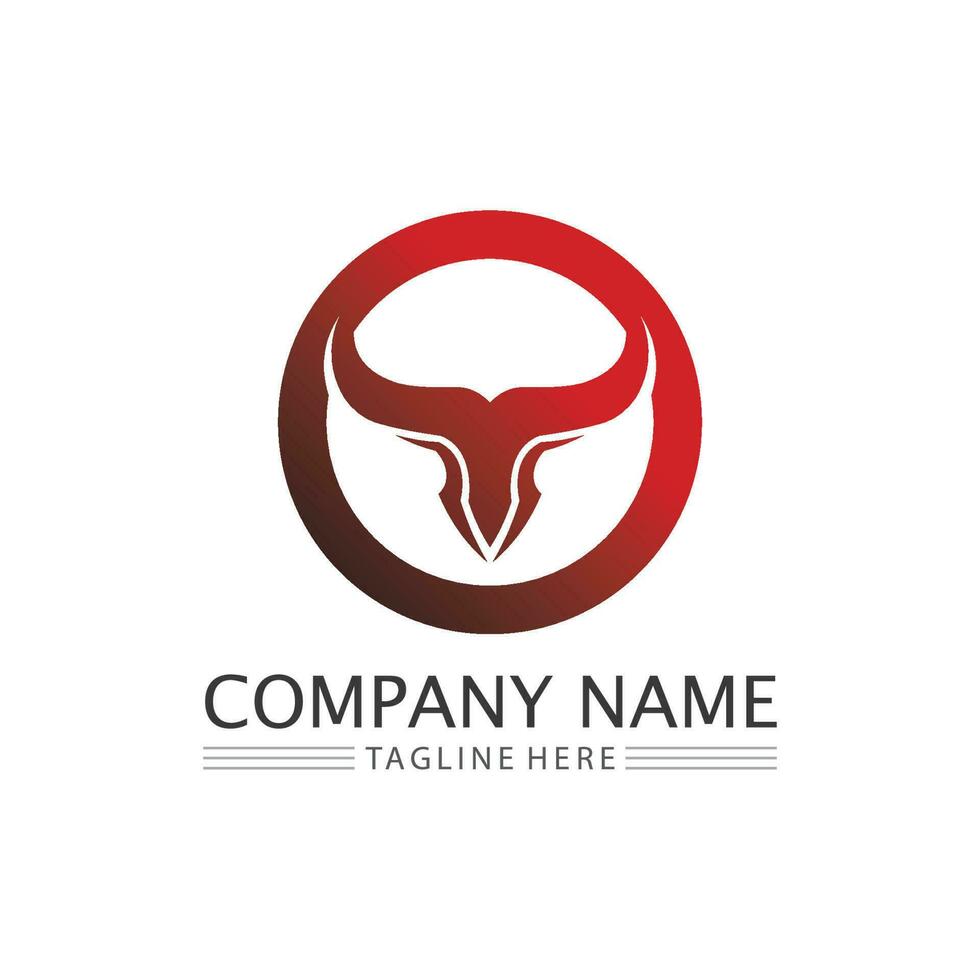 Bull buffalo head cow animal  mascot logo design vector for sport horn buffalo animal mammals head logo wild matador