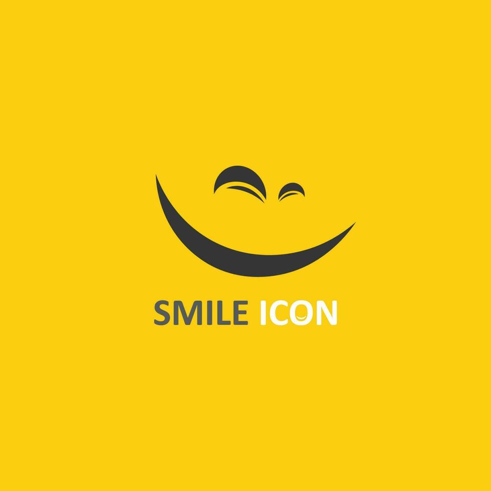 icono de sonrisa, sonrisa, diseño de logotipo vectorial, emoticonos felices, diseño divertido y felicidad de emoji vectorial vector