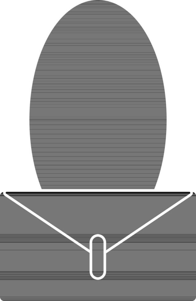 Black and white shopping bag. vector
