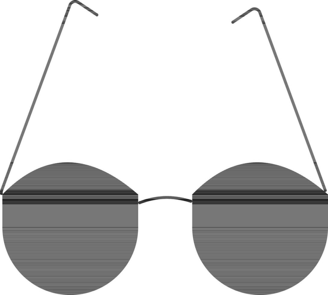 Illustration of a sunglass in black color. vector