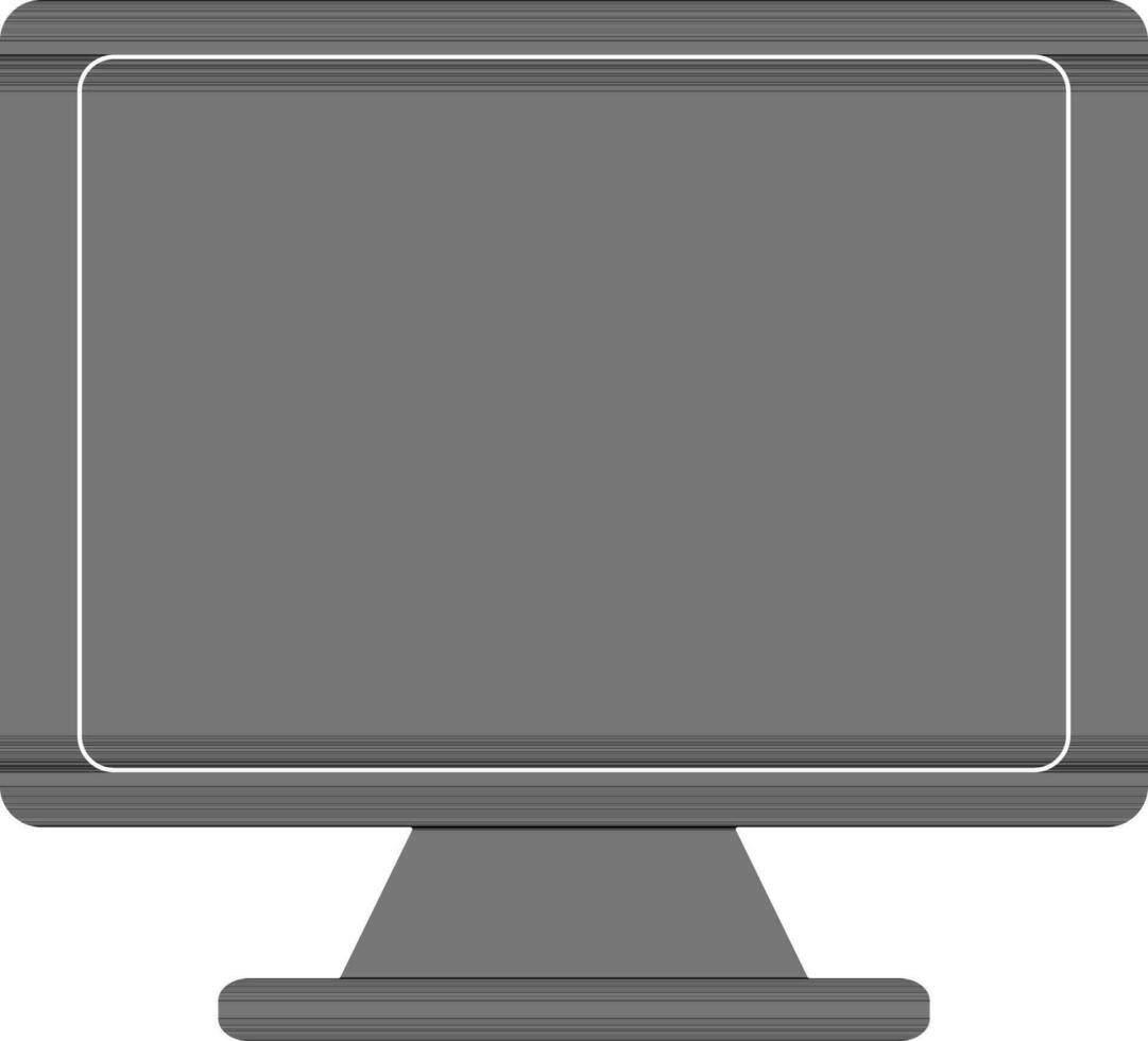 Blank computer in black color. vector