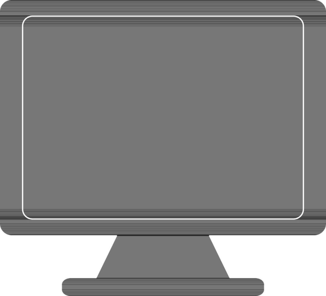 Blank computer in black color. vector