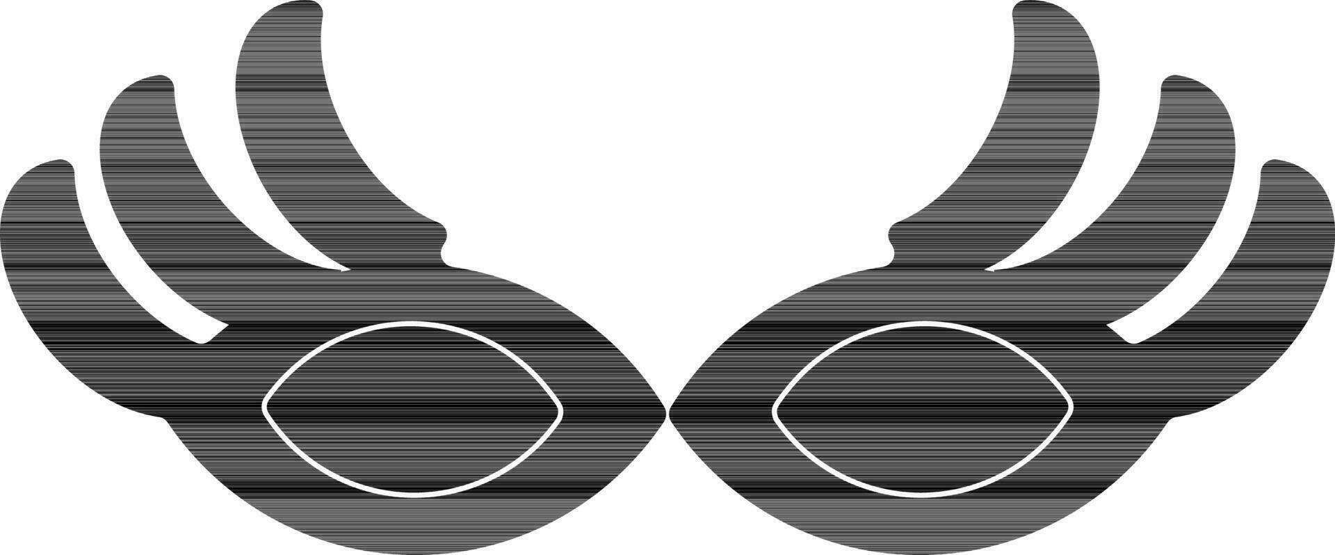 Illustration of a black masquerade mask. vector
