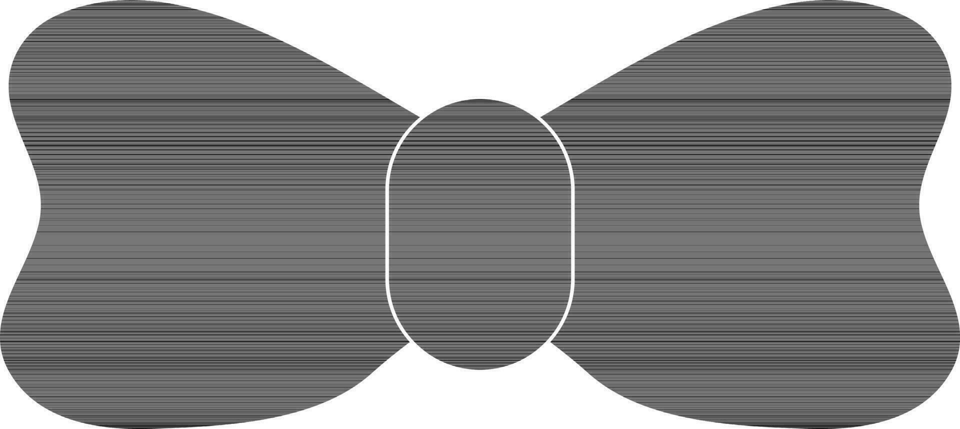 Black bow on white background. vector