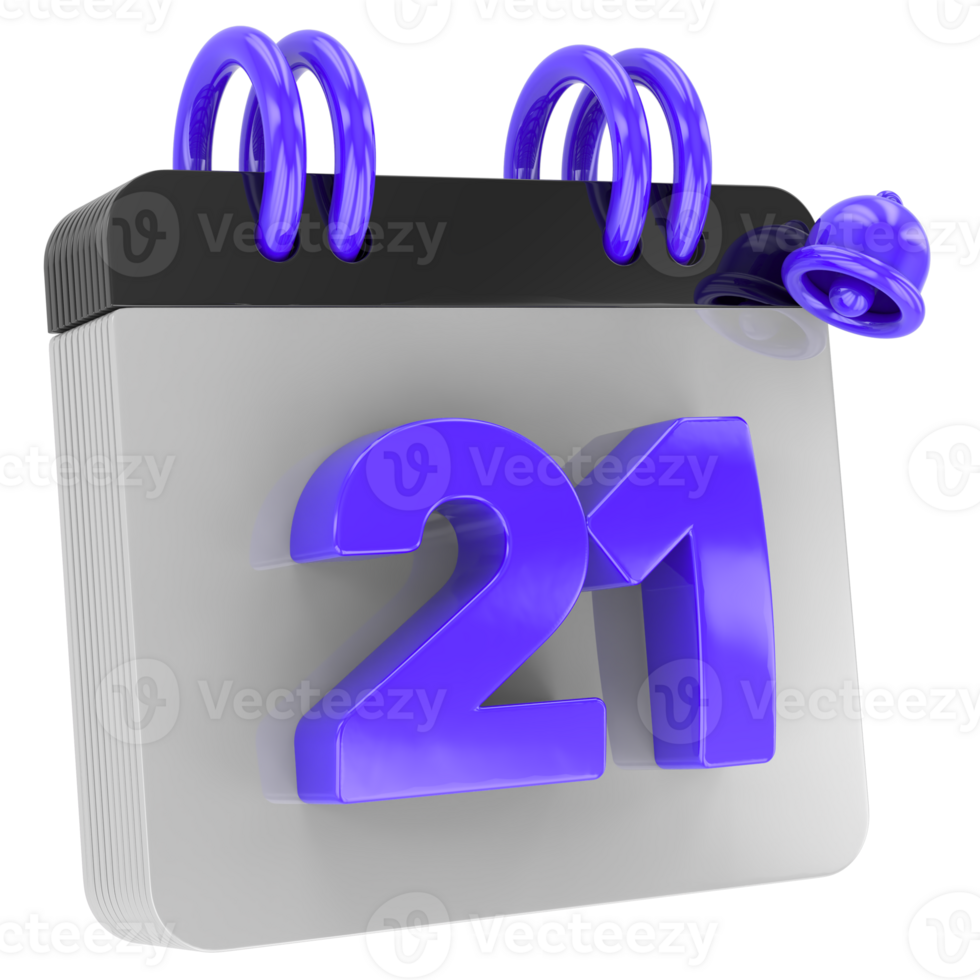 calendar 3d render png