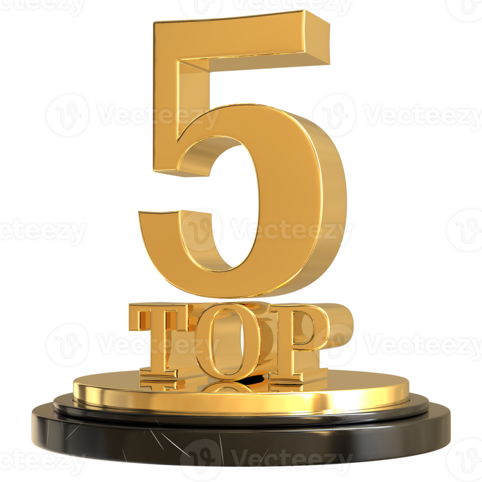 TOP 5 3D GOLD png