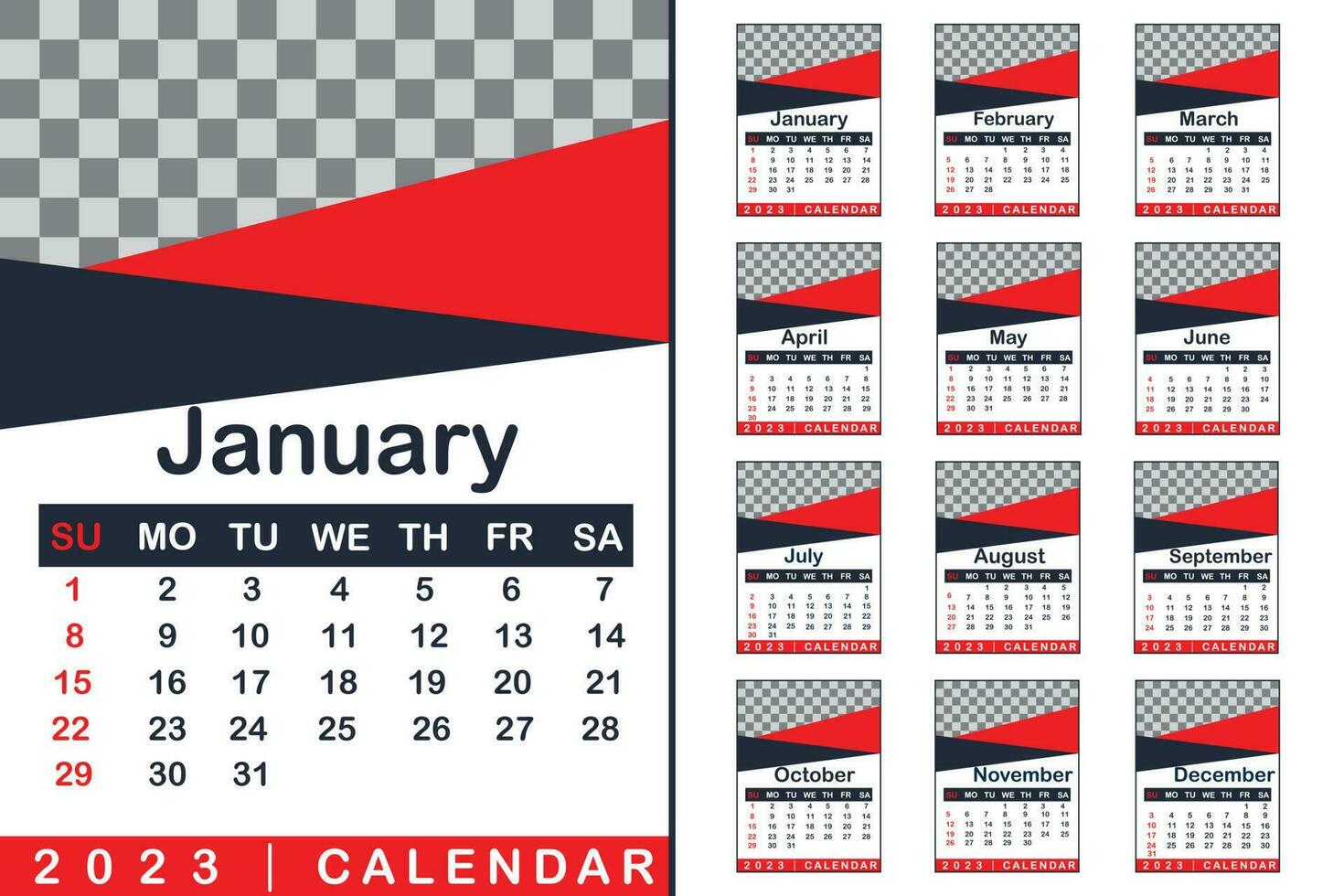 2023 Calendar - Calendar vector