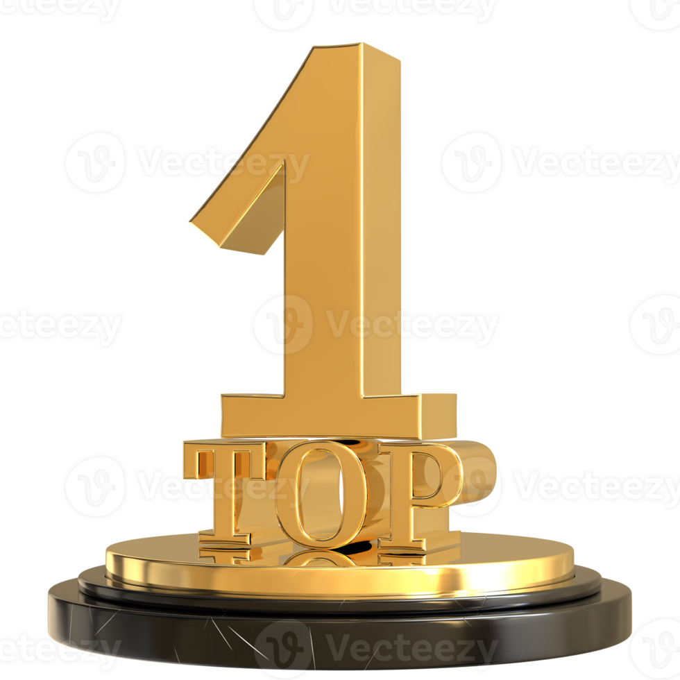 TOP 1 3D GOLD png
