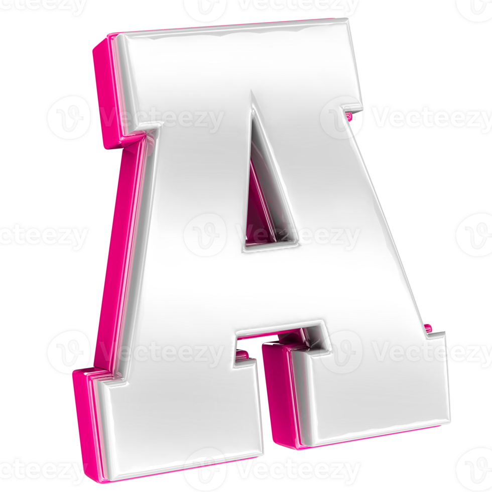 Letter 3d render png