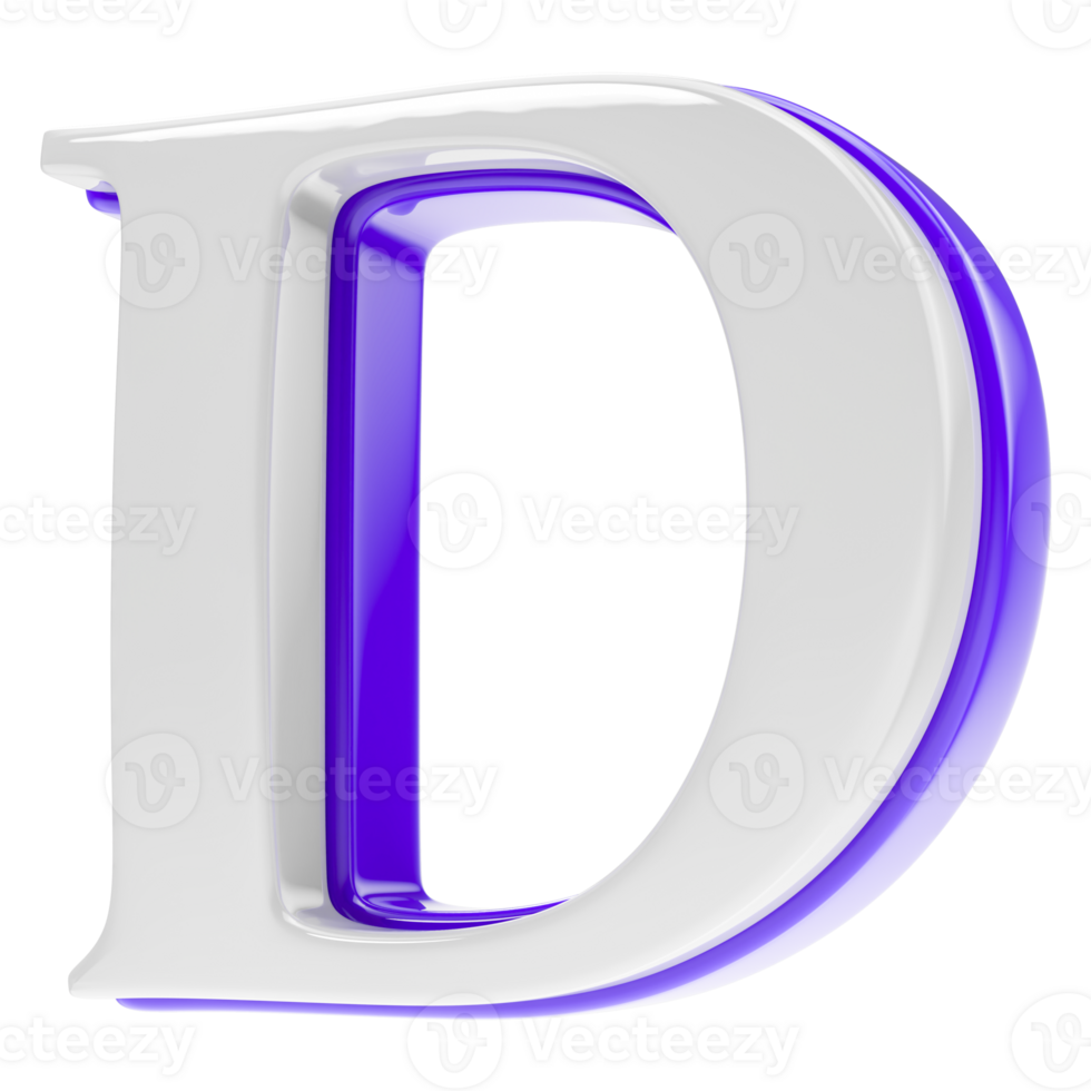 font 3d render png