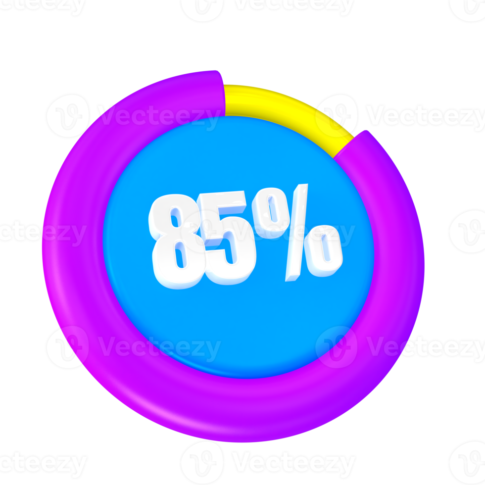 85 Percentage Progress 3D Icon0090 png