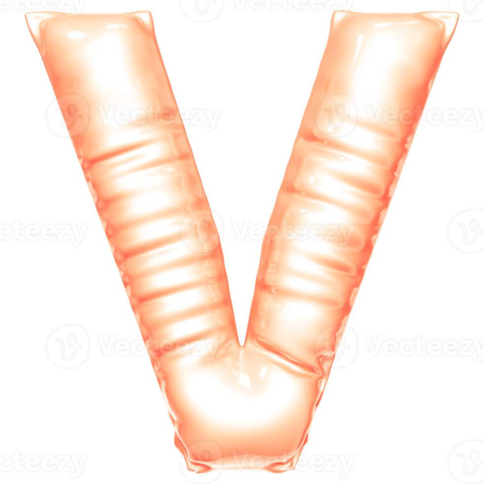 Font V 3D Render png