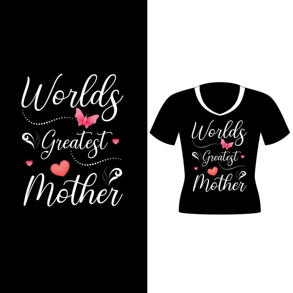 diseño de camiseta de tipografía del día de la madre vector