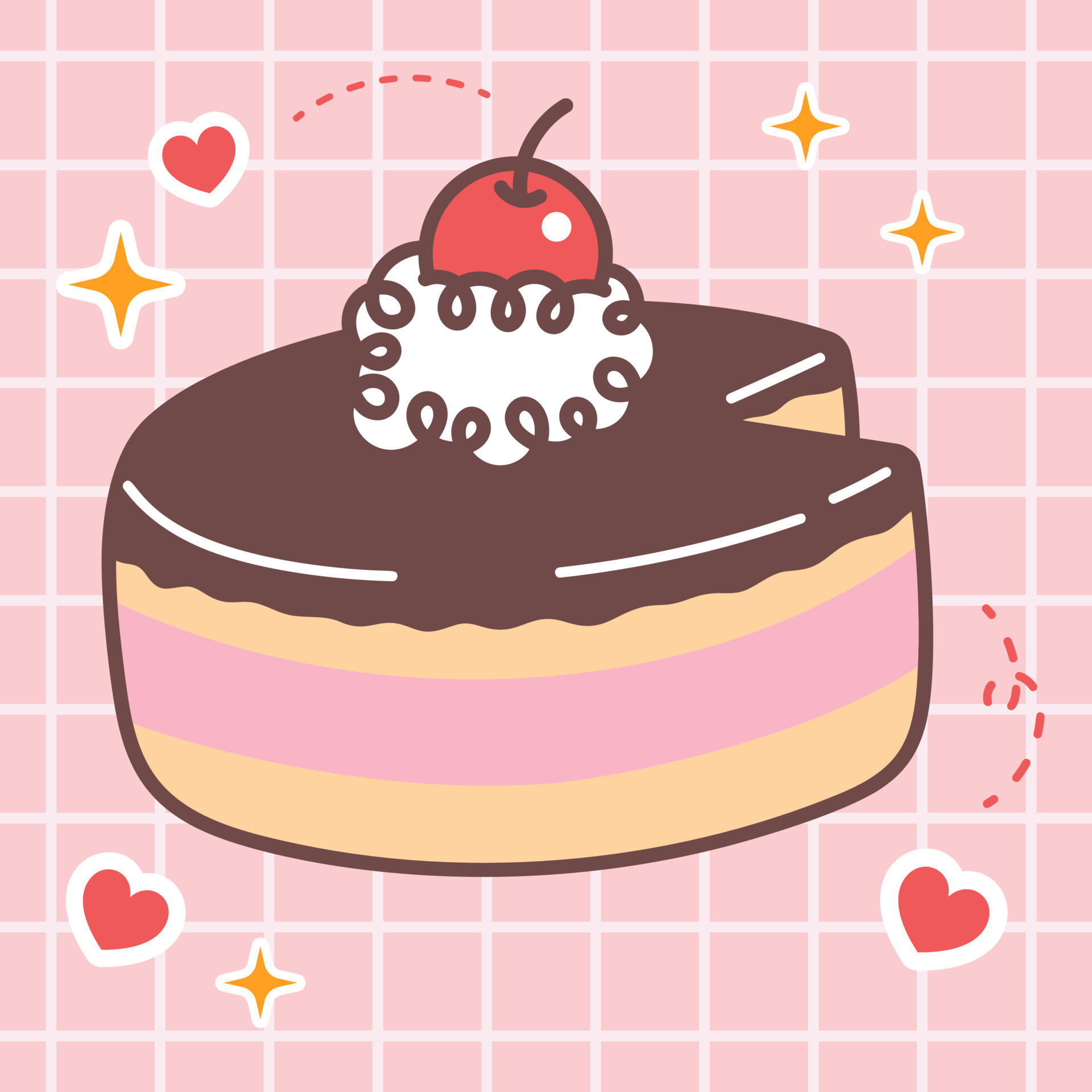 Happy Birthday Cake Cute Girly Art GIF | GIFDB.com