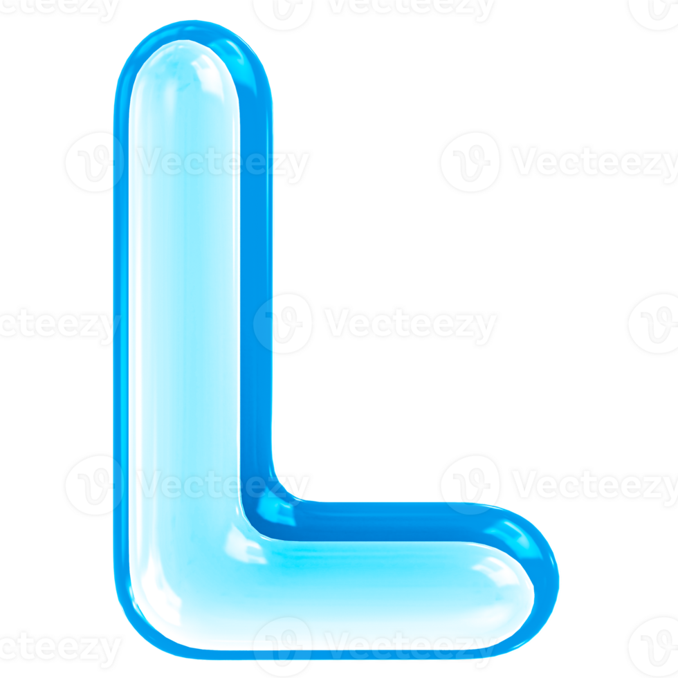 Letter 3d render png