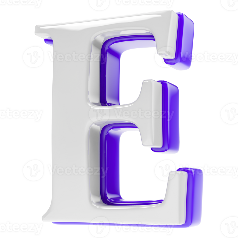 font 3d render png