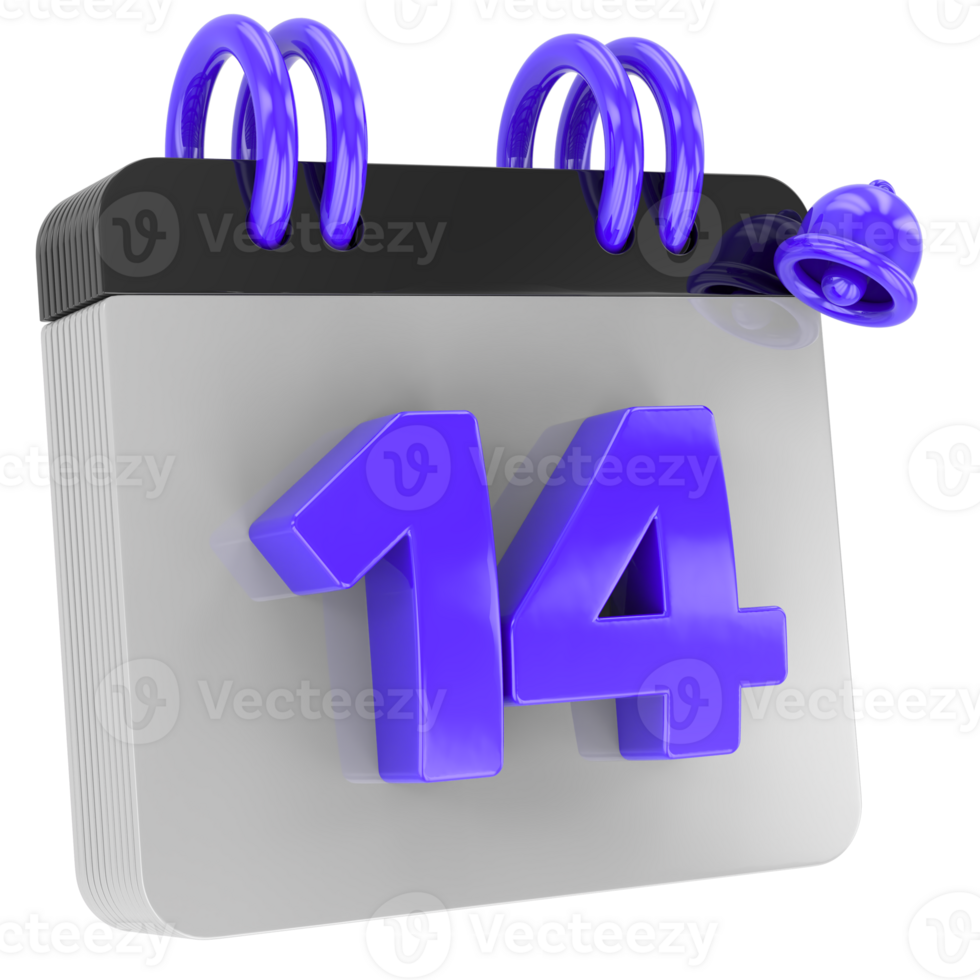 calendar 3d render png