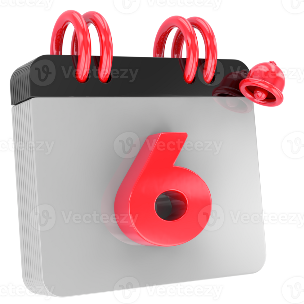 calendar 3d render png