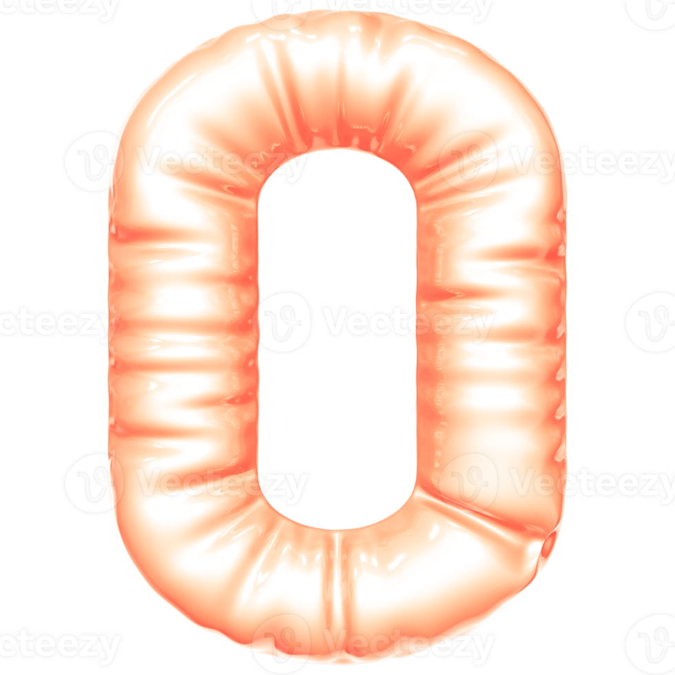 Font O 3D Render png