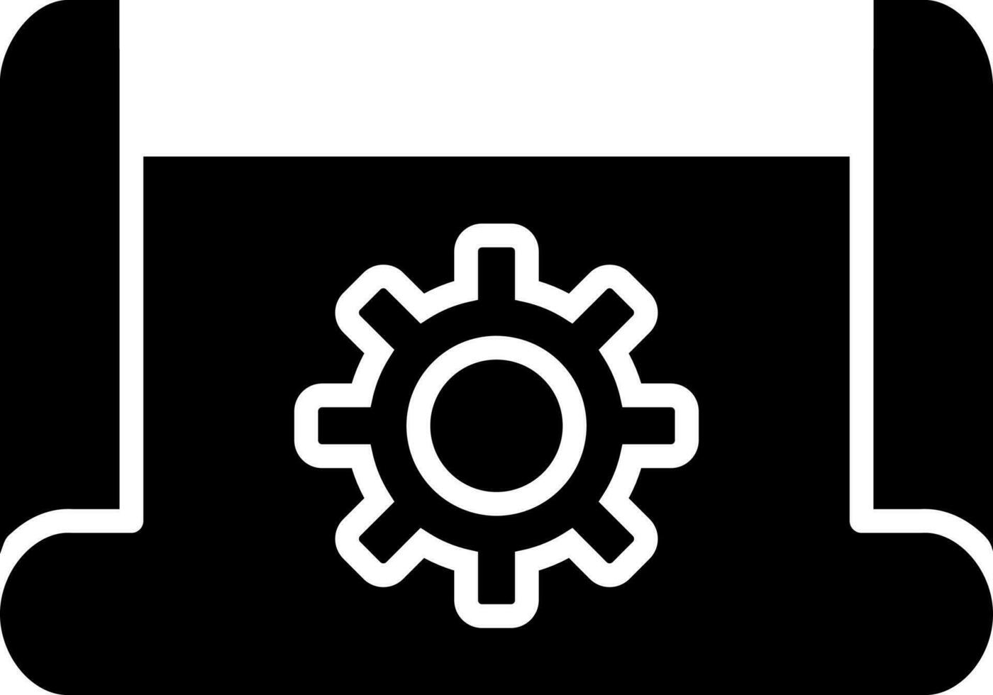 Setting list icon in black and white color. vector