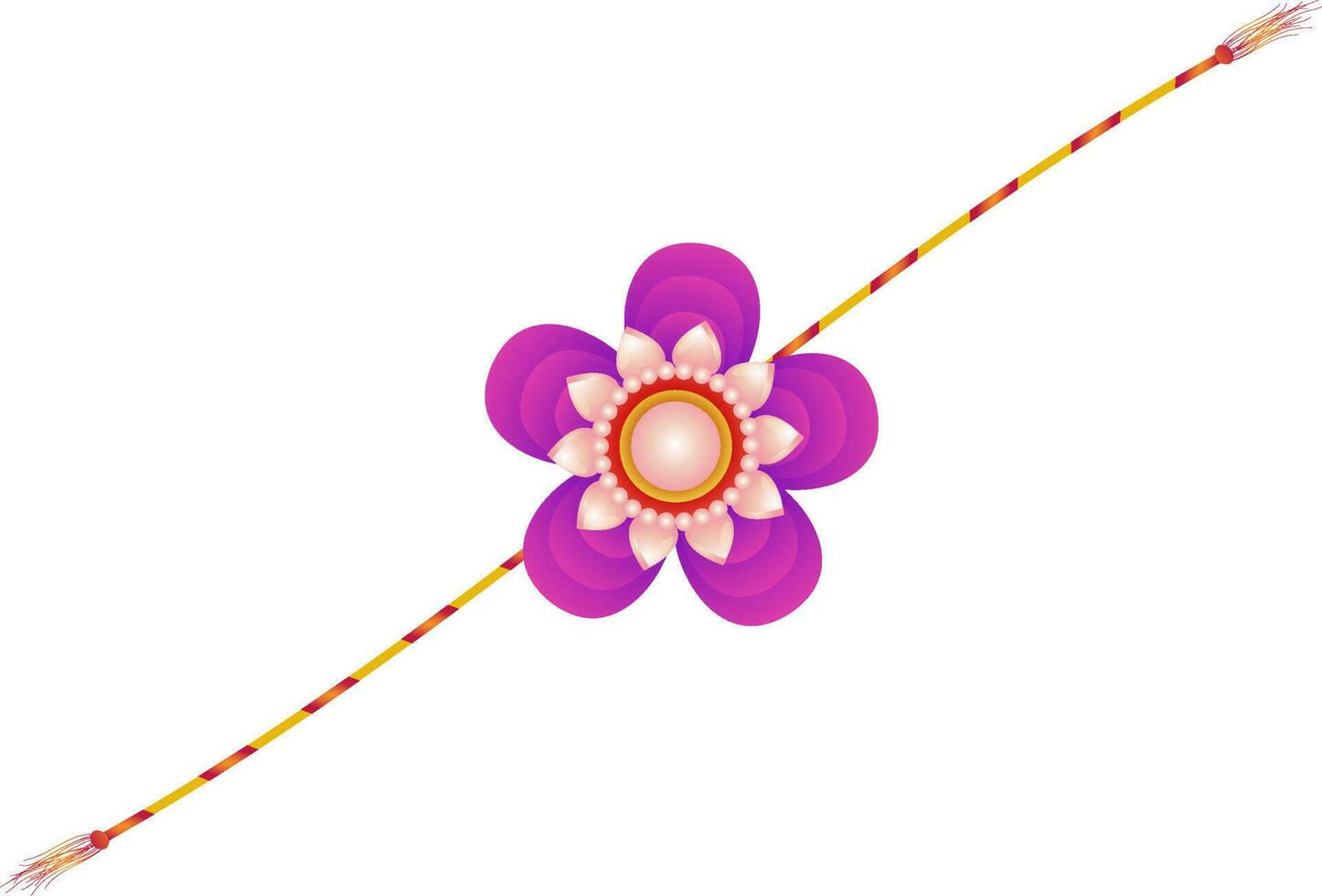 Floral pattern rakhi wristband design isolated on white background. vector