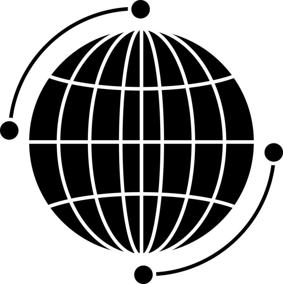 World wide web www glyph icon or symbol in flat style. vector