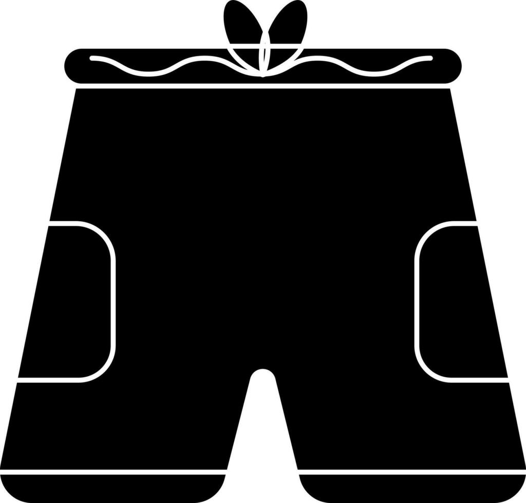 corto pantalón icono en negro y blanco color. vector