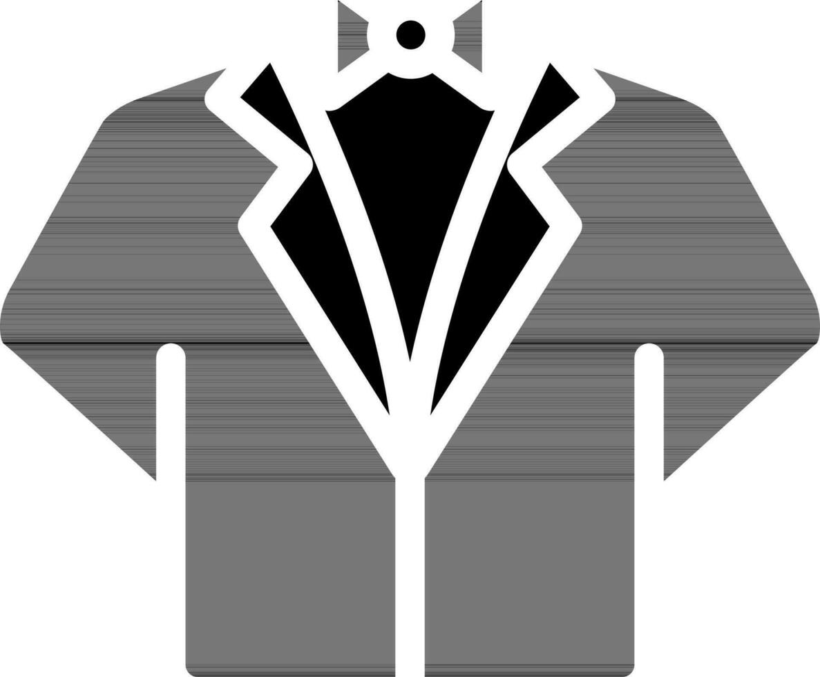 Tuxedo Suit Icon In Black And White Color. vector