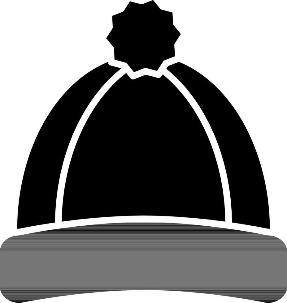 Isolated Winter Cap Icon in Flat Style. vector