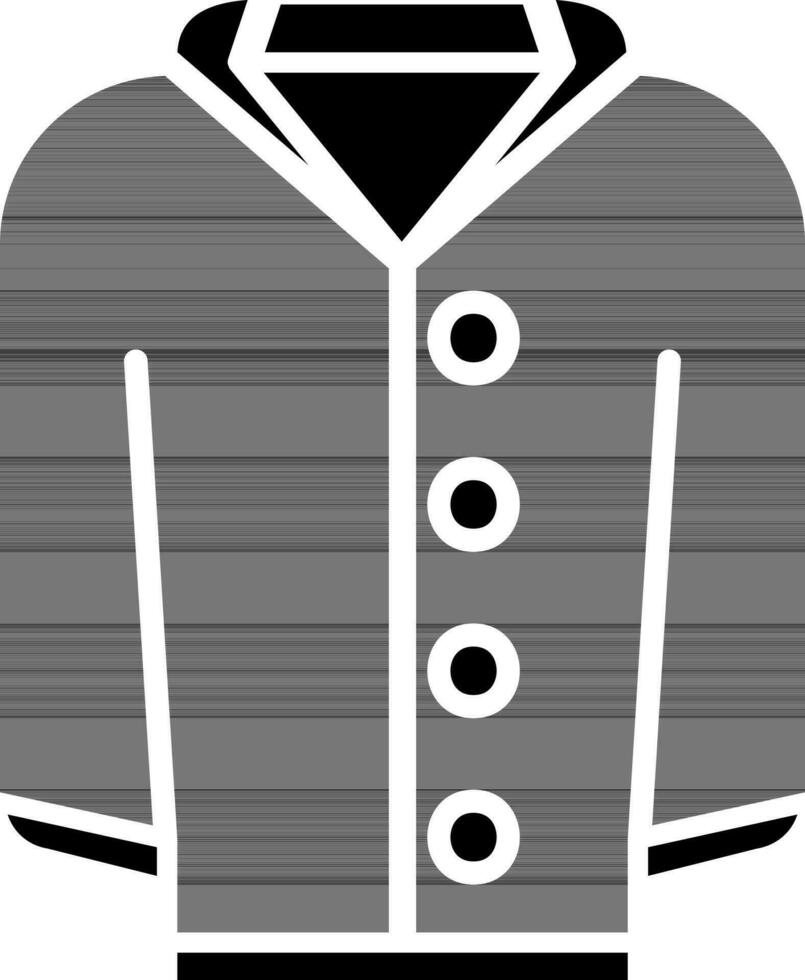 Illustration of Coat and Blazer Icon in Flat Style. vector