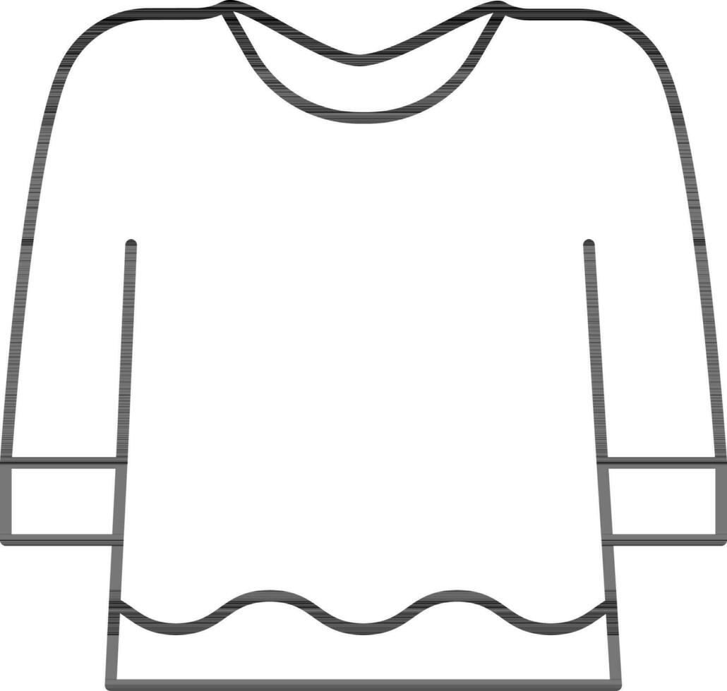 Illustration of TShirt Icon in Flat Style. vector
