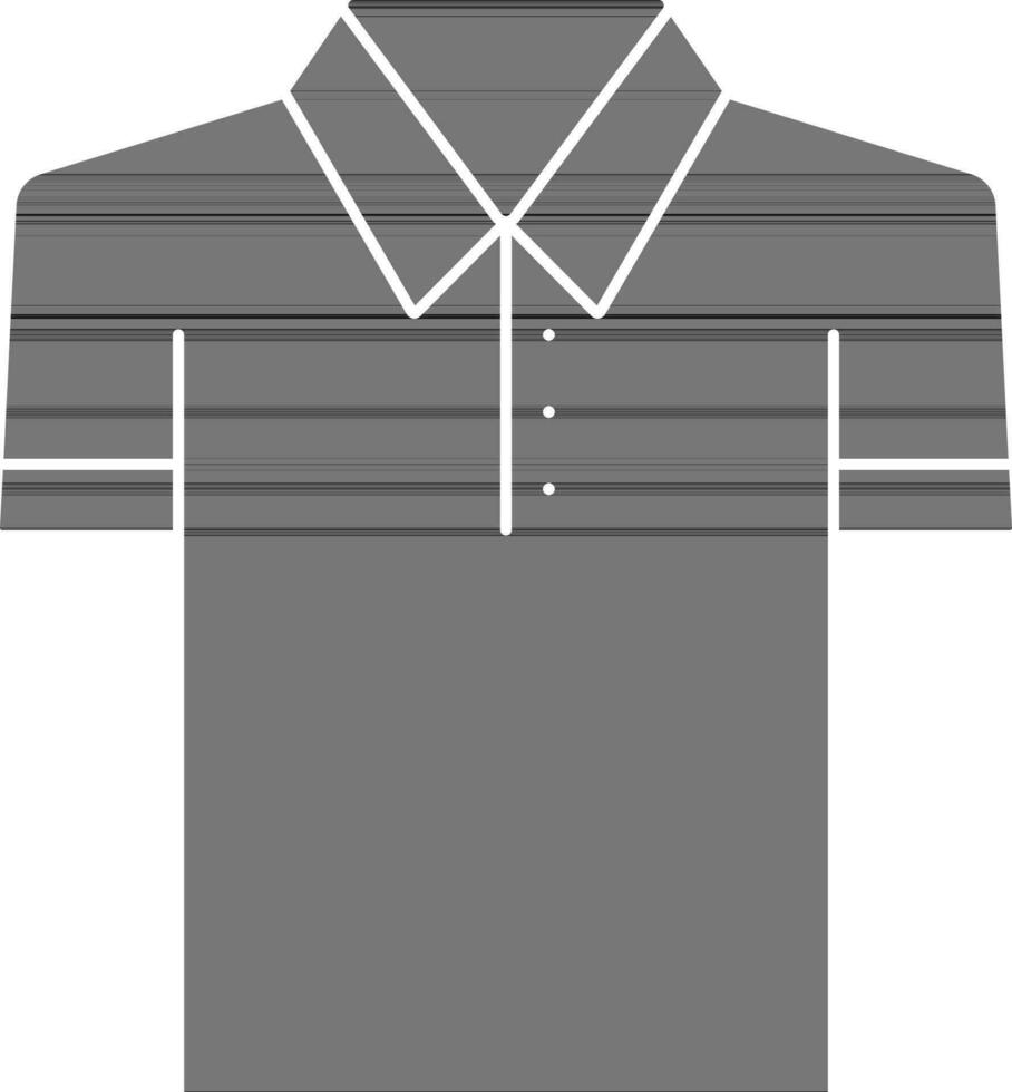 Glyph Style Polo T shirt Icon Or Symbol. vector