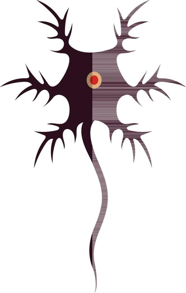 Symbol of neuron system for human body in isolated. vector