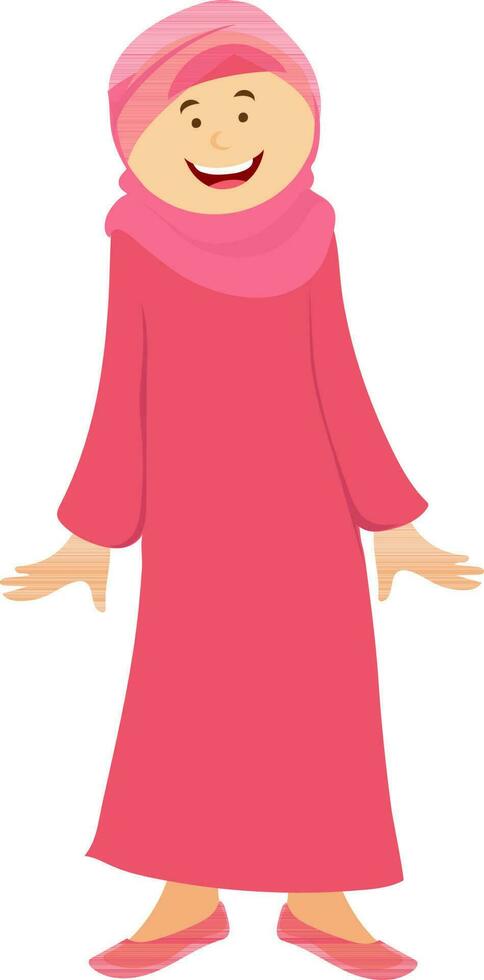 Character of a muslim woman. vector