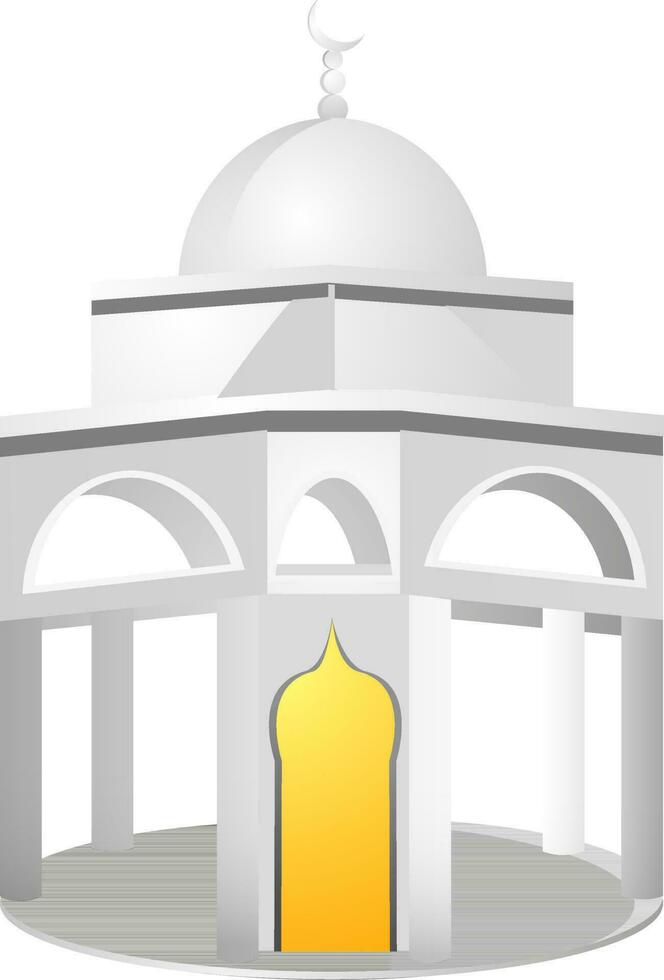 ilustración de mezquita aislado en blanco antecedentes. vector