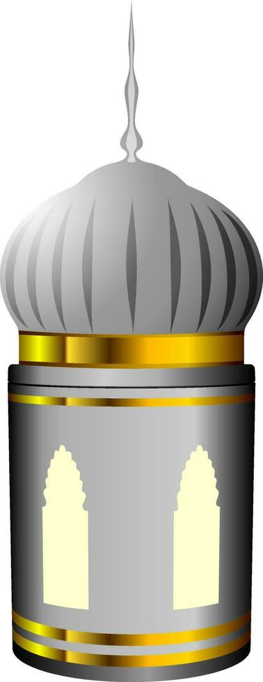 Shiny flat view of decorative lamp. vector